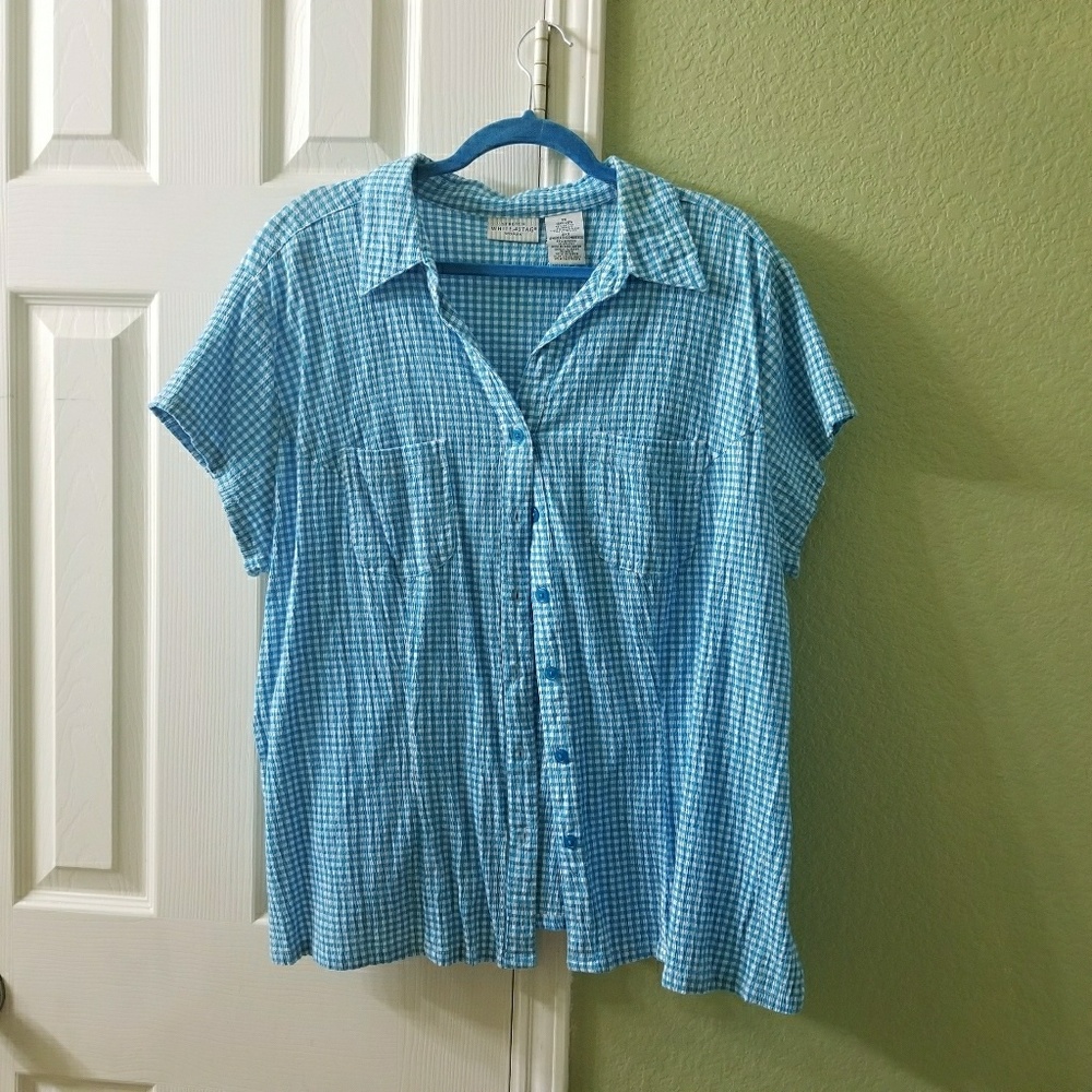 *FREE* Checkered Button Up Blouse w/ 2+ Bundle